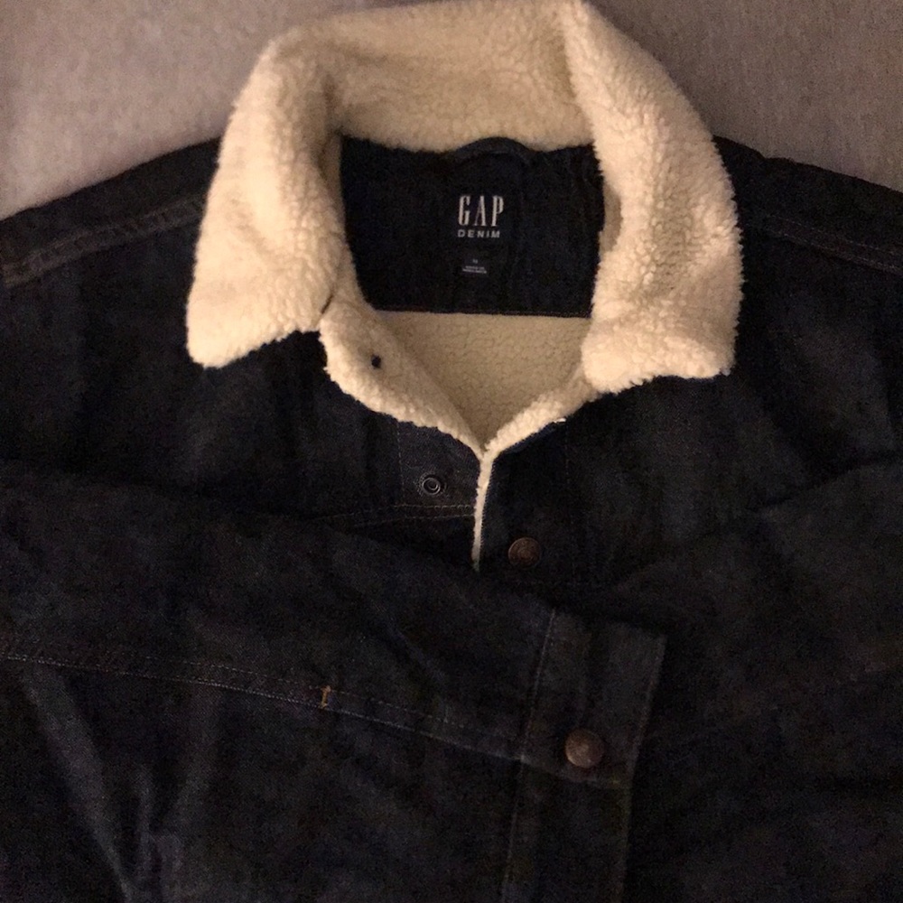 Sherpa lined denim jacket